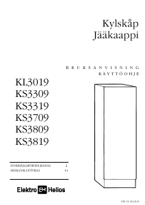 Bruksanvisning ElektroHelios KS3819 Kylskåp