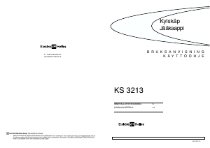 Käyttöohje ElektroHelios KS3213 Jääkaappi