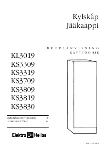 Käyttöohje ElektroHelios KS3709 Jääkaappi