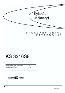 Bruksanvisning ElektroHelios KS3216S8 Kylskåp