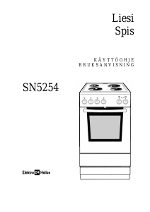 Bruksanvisning ElektroHelios SN5254 Spis