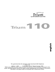 Manual Trium 110 Mobile Phone