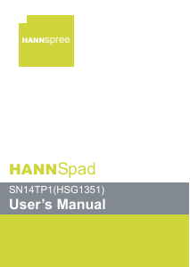 Handleiding Hannspree SN14TP1 HannsPad Tablet
