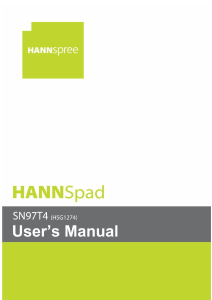 Manual Hannspree SN97T4 HannsPad Tablet