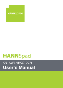 Manual Hannspree SN1AW72 HannsPad Tablet