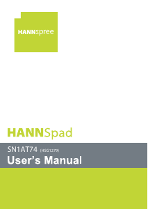 Handleiding Hannspree SN1AT74 HannsPad Tablet
