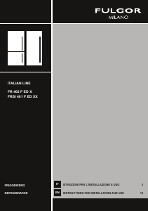 Manuale Fulgor FRSI 401 F ED X Congelatore