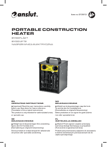 Bruksanvisning Anslut 013-513 Värmefläkt
