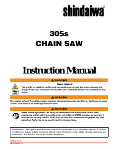 Manual Shindaiwa 305s Chainsaw