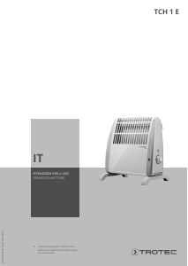 Manuale Trotec TCH 1 E Termoventilatore