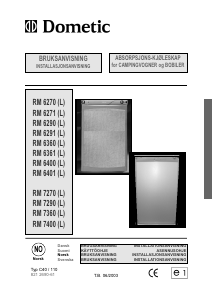 Bruksanvisning Dometic RM 7400 Kjøleskap