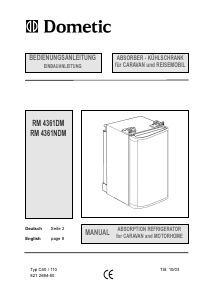 Manual Dometic RM 4361 NDM Refrigerator