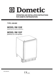 Manual Dometic RM 122F Refrigerator