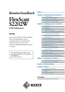 Bedienungsanleitung Eizo FlexScan S2202W LCD monitor