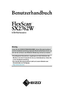 Bedienungsanleitung Eizo FlexScan SX2762W LCD monitor