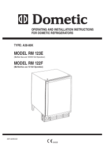 Manual Dometic RM 123E Refrigerator