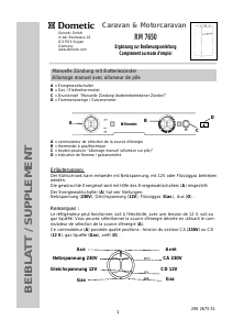 Bedienungsanleitung Dometic RM 7650 Kühl-gefrierkombination