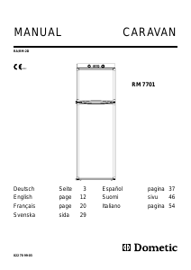 Manual Dometic RM 7701 Fridge-Freezer