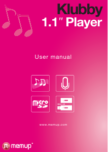 Manual Memup Klubby Mp3 Player