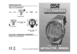 Manual Pyle PECGW2 Sports Watch