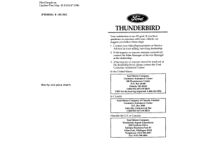 Manual Ford Thunderbird (1997)