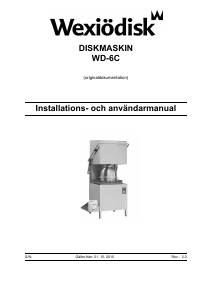 Bruksanvisning Wexiödisk WD-6C Diskmaskin