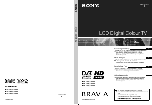 Mode d’emploi Sony Bravia KDL-26U2000 Téléviseur LCD