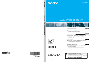 Manual de uso Sony KDF-E50A11E Televisor