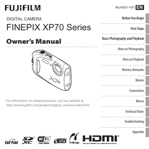Handleiding Fujifilm FinePix XP70 Digitale camera