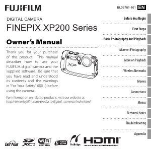 Handleiding Fujifilm FinePix XP200 Digitale camera