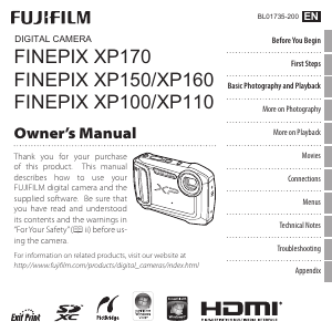 Handleiding Fujifilm FinePix XP170 Digitale camera
