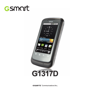 Handleiding Gigabyte GSmart G1317D Mobiele telefoon