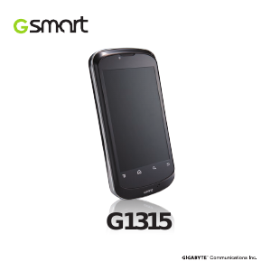 Bruksanvisning Gigabyte GSmart G1315 Mobiltelefon