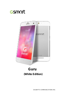 Manual Gigabyte GSmart Guru (White Edition) Mobile Phone