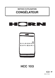 Mode d’emploi Horn HCC103 Congélateur