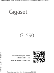Manual Gigaset GL590 Mobile Phone