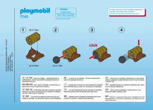 Manual de uso Playmobil set 7743 Pirates Cañón 'Big Bertha”