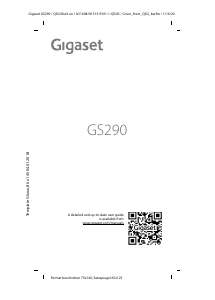 Kullanım kılavuzu Gigaset GS290 Cep telefonu