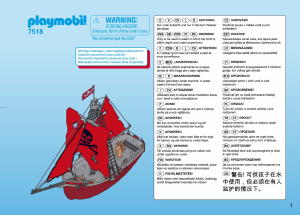 Manual de uso Playmobil set 7518 Pirates Barco corsario