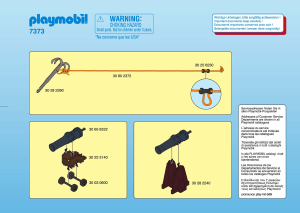 Manual Playmobil set 7373 Pirates Cannons for pirate ship