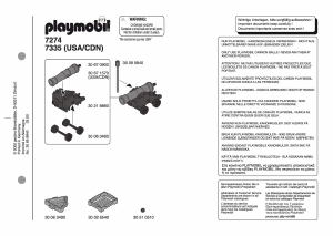 Manuale Playmobil set 7335 Pirates Due cannoni