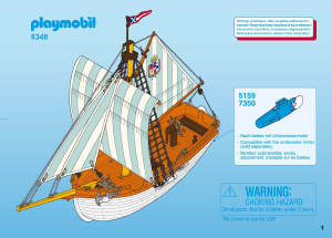 Manual Playmobil set 6348 Pirates Naval schooner