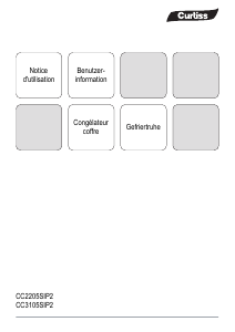 Bedienungsanleitung Curtiss CC3105SIP2 Gefrierschrank