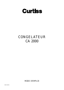 Mode d’emploi Curtiss CA2000 Congélateur