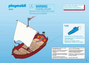 Manual de uso Playmobil set 5948 Pirates Barco piratas