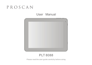 Manual Proscan PLT8088 Tablet