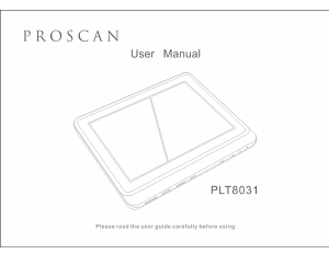 Mode d’emploi Proscan PLT8031 Tablette