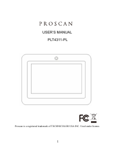 Manual Proscan PLT4311-PL Tablet
