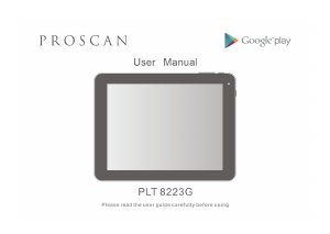 Manual Proscan PLT8223G Tablet