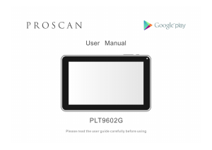 Mode d’emploi Proscan PLT9602G Tablette